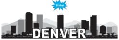 10in x 2.5in Denver Skyline Sticker Vinyl Window Decal Bumper Stickers