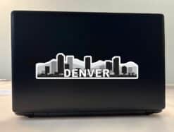 10in x 2.5in Denver Skyline Sticker Vinyl Window Decal Bumper Stickers