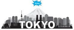 10in x 3.25in Tokyo Skyline Sticker Vinyl Window Decal Bumper Stickers