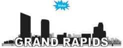 10in x 3in Grand Rapids Skyline Sticker Vinyl Window Decal Bumper Stickers