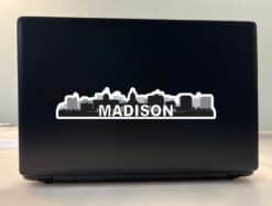 10in x 2in Madison Skyline Sticker Vinyl Car Window Decal Bumper Stickers