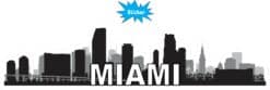 10in x 2.5in Miami Skyline Sticker Vinyl Car Window Decal Bumper Stickers