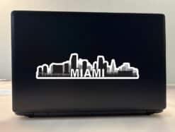10in x 2.5in Miami Skyline Sticker Vinyl Car Window Decal Bumper Stickers