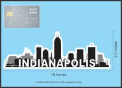 10in x 3.5in Indianapolis Skyline Sticker Vinyl Car Window Bumpe