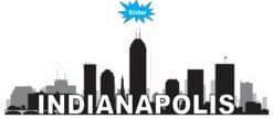 10in x 3.5in Indianapolis Skyline Sticker Vinyl Car Window Bumpe