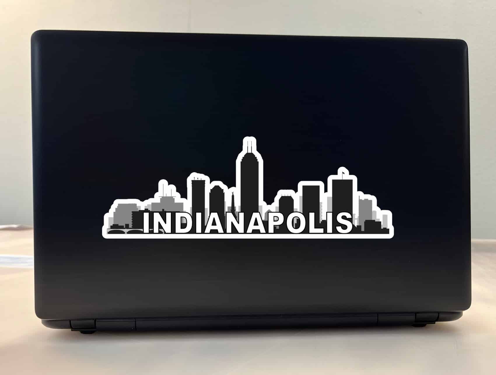 10in x 3.5in Indianapolis Skyline Sticker Vinyl Car Window Bumpe