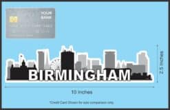 10in x 2.5in Birmingham Skyline Sticker Vinyl Car Window Bumper Stickers