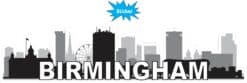 10in x 2.5in Birmingham Skyline Sticker Vinyl Car Window Bumper Stickers