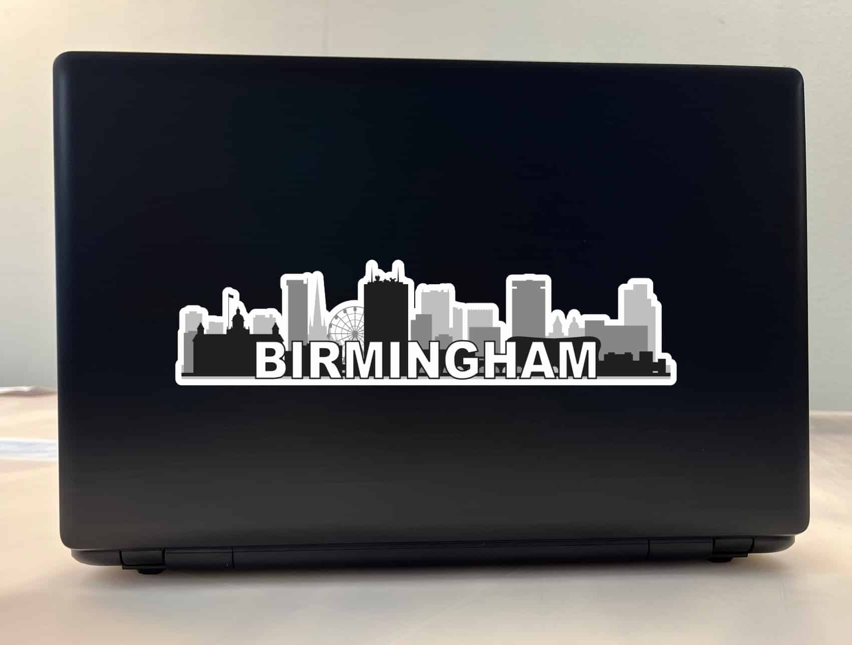 10in x 2.5in Birmingham Skyline Sticker Vinyl Car Window Bumper Stickers