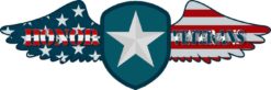 Winged Shield Honor Veterans Sticker