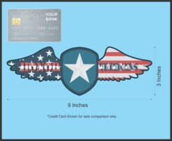 9in x 3in Winged Shield Honor Veterans Sticker Vinyl Military Car Decal