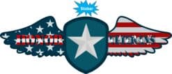9in x 3in Winged Shield Honor Veterans Sticker Vinyl Military Car Decal
