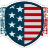Winged American Flag Shield Sticker