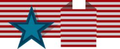 Stars and Stripes Creased Flag Sticker