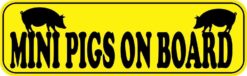Mini Pigs on Board Bumper Sticker