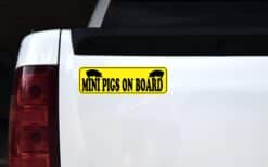 10inx3in Mini Pigs on Board Magnet Vinyl Pet Animal Vehicle Bump