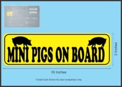 10inx3in Mini Pigs on Board Magnet Vinyl Pet Animal Vehicle Bump