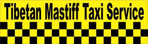 Tibetan Mastiff Taxi Service Sticker
