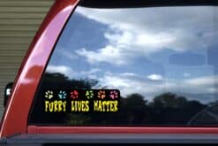 10in x 3in Furry Lives Matter Bumper Sticker Vinyl Pet Animal Car Stickers