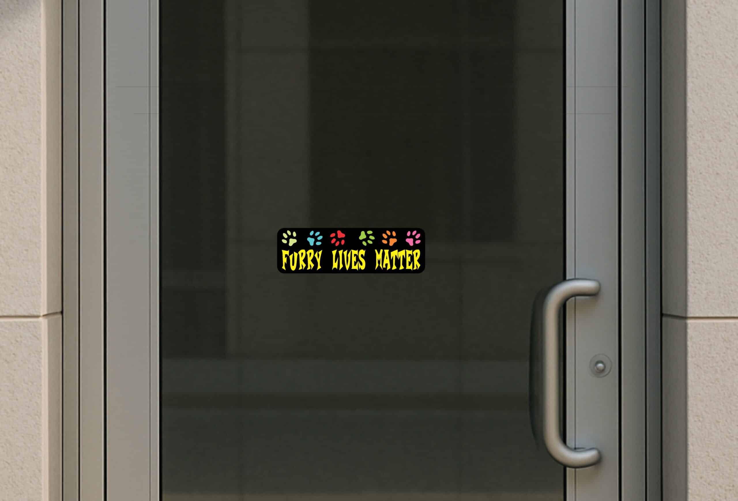 10in x 3in Furry Lives Matter Bumper Sticker Vinyl Pet Animal Car Stickers