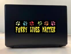 10in x 3in Furry Lives Matter Bumper Sticker Vinyl Pet Animal Car Stickers