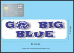 10x3 In-Text Cougar Go Big Blue Magnet Vinyl School Mascot Bumper Magnets