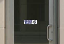 10in x 3in Bulldog Go Big Blue Bumper Sticker Vinyl School Mascot Decal