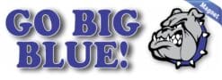 10in x 3in Bulldog Go Big Blue Magnet Vinyl School Mascot Bumper Magnets