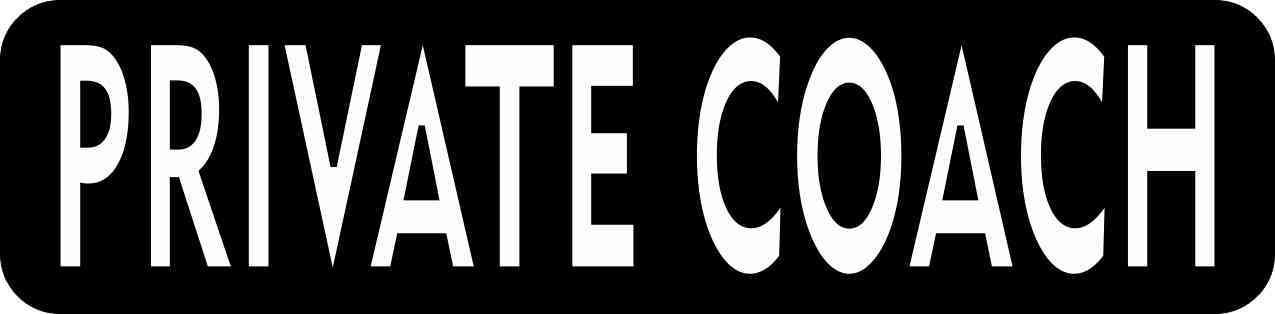 White Letters Private Coach Magnet