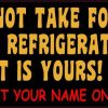 Mouth Black Do Not Take Food Unless It Is Yours Sticker
