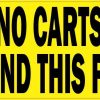 No Carts Beyond This Point Sticker