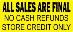 All Sales Are Final Sticker