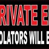 Stop Sign Private Entrance Magnet