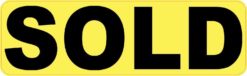 Yellow Sold Sticker