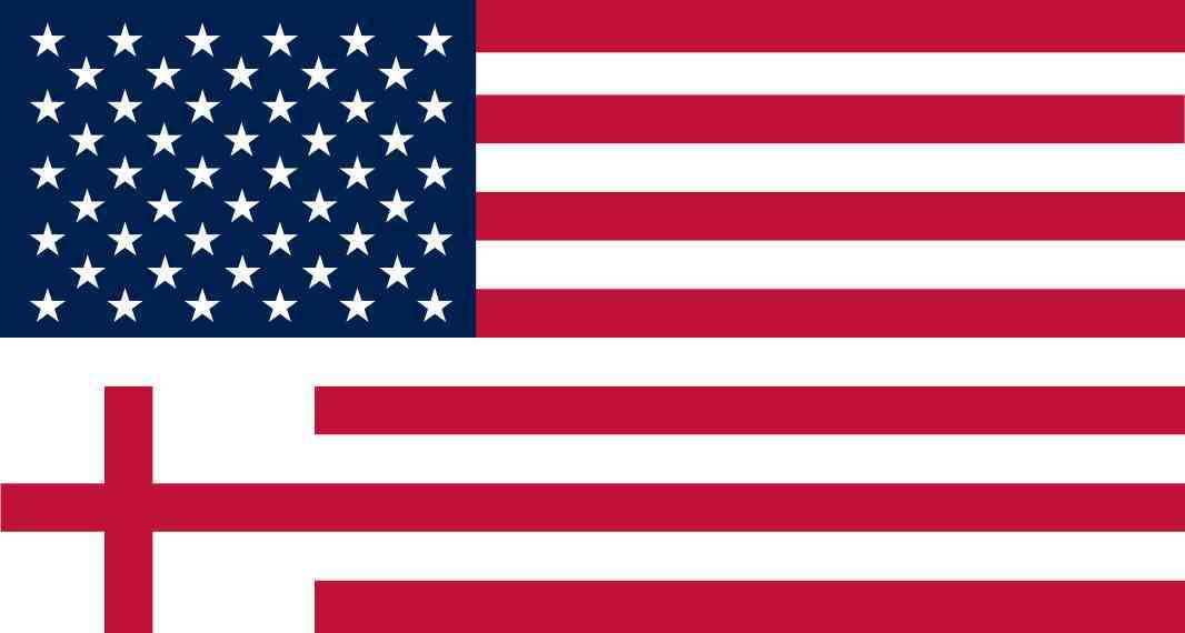 3.8in x 7in Cross American Flag Sticker Patriotic Car Bumper Window Decal - Image 2