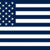 Blue and White American Flag Magnet