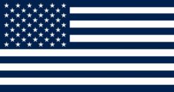 Blue and White American Flag Sticker