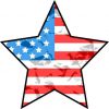 Grunge American Flag Star Sticker
