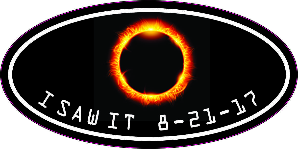 Oval I Saw It Eclipse Sticker