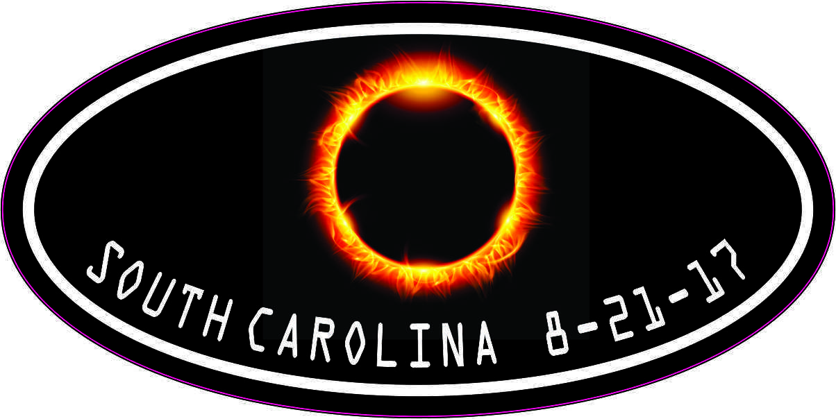 Oval South Carolina Eclipse Sticker
