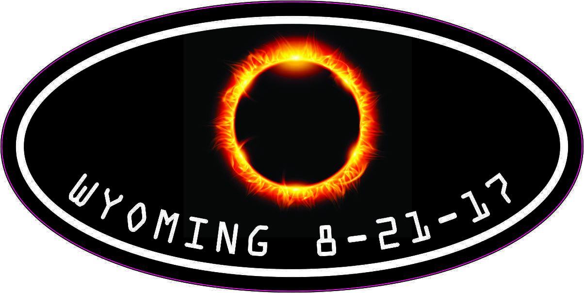 Oval Wyoming Eclipse Sticker