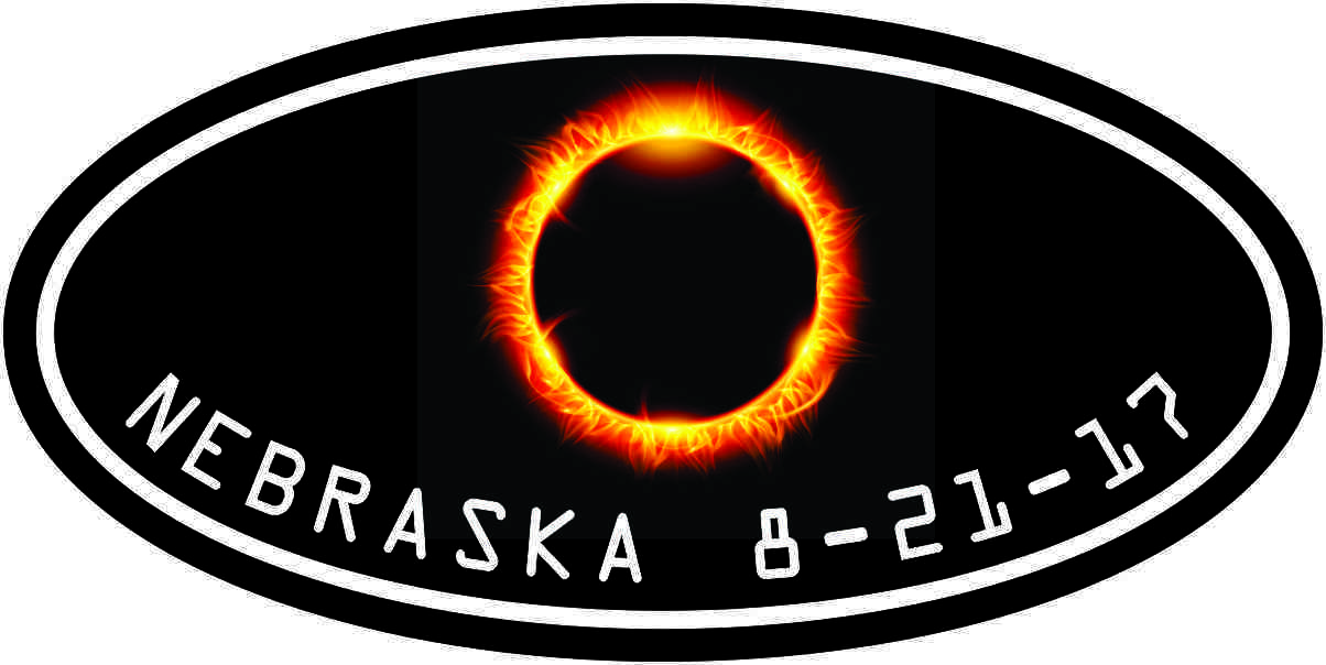 Oval Nebraska Eclipse Sticker