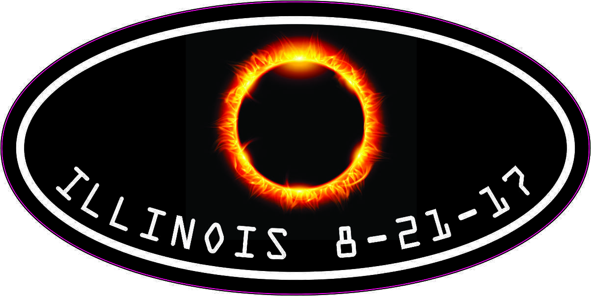 Oval Illinois Eclipse Sticker