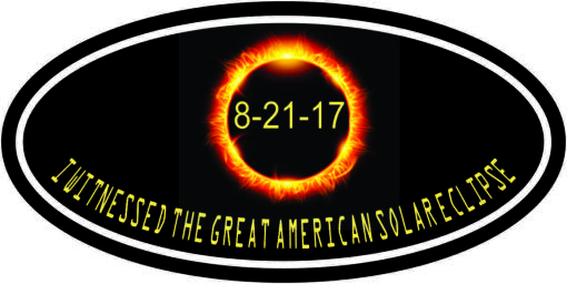 Oval I Witnessed the Great American Total Solar Eclipse Sticker