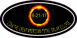 Oval I Saw the Great American Total Solar Eclipse Sticker
