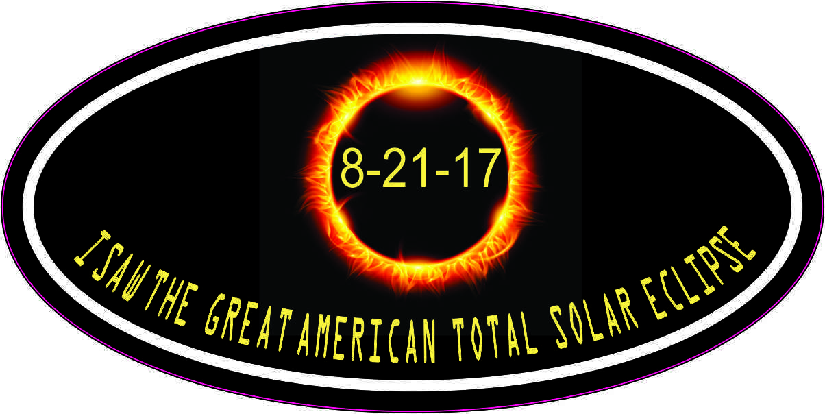 Oval I Saw the Great American Total Solar Eclipse Sticker