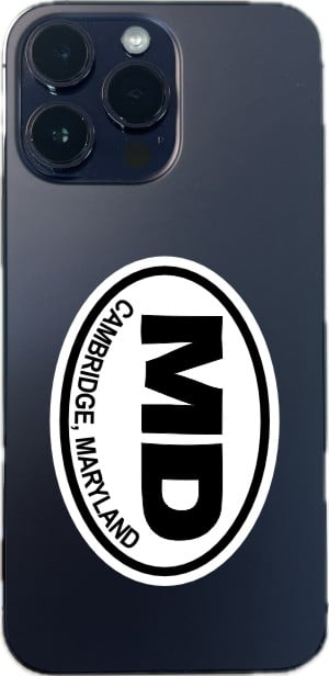 3in x 2in Oval MD Cambridge Maryland Sticker Luggage Decal Car S