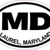Oval MD Laurel Maryland Sticker