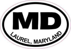 Oval MD Laurel Maryland Sticker