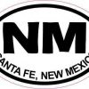 Oval NM Santa Fe New Mexico Sticker